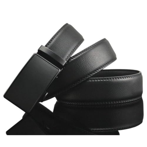Generic Black Leather Belt with Automatic Buckle - Image 3