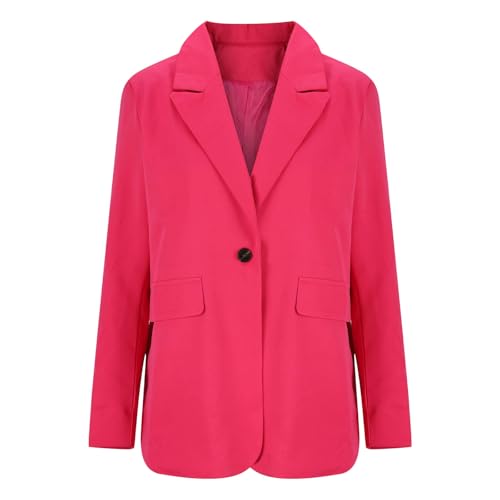 Women Business Suit Blazer 2025 Lapel Long Sleeve Jacket One Button Flap Pocket Professional Work Office Outerwear4