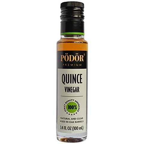 PÖDÖR Premium Quince Vinegar - 3.4 fl. Oz. - 100% Natural, Aged in Oak Barrels, Fermented, Unfiltered, Vegan, Gluten-Free, Non-GMO in Glass Bottle Cover