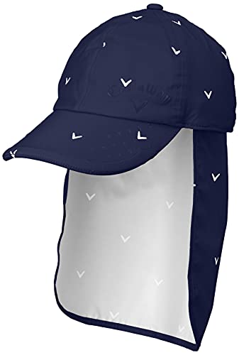 [キャロウェイ] レディース 定番 レインキャップ (ストレッチ・防水性・透湿性・防風性) / 241-1991800 / ゴルフ 121_ネイビー×ホワイト FR 1枚目