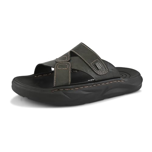 Image of Centrino Men's Slide Sandals | Stylish Adjustable Velcro Strap Sandal with Grip Insole | Casual Summer Footwear | Comfortable Casual Footwear for Office, Travel & Walking (9577)