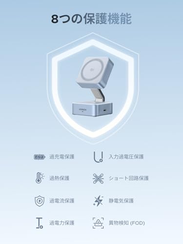 undefined UGREEN MagFlow 【世界初発売 技術革新】25W Qi2 ワイヤレス充電器 超高速・超高効率ワイヤレス充電 MagSafe対応 2-in-1 マグセーフ充電器 Thermal Guard温度制御 折畳み コンパクト iphone17/16/15/14/13/12シリーズAirPods適用 USB-Cポート拡張 既存のスマートウォッチ充電器とシームレスに連携 の商品画像 4