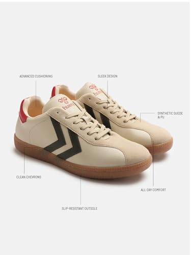 Image of hummel Classic Triumph Casual Suede Sneaker for Men Lightweight with Synthetic Suede Enhanced Comfort Cushioned Insole and Slip-Resistance Work and Play Business Casual Shoes