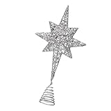 Alipis 1 Pc étoile de Sapin de noël des Arbres étoiles de bethléem étoile d'anis de noël décor Haut de l'arbre de fête d'arbre étoile de Fer Briller Haut-de-Forme Arbre étoilé