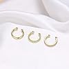 ORAZIO 3Pcs S925 Sterling Silber Ear Cuffs für Damen Ohrklemme Non-Piercing Minimalist Fake Helix Knorpel Ohr Manschette Ohrringe Clip On Wrap Ohr Schmuck Set Silber Gold #5