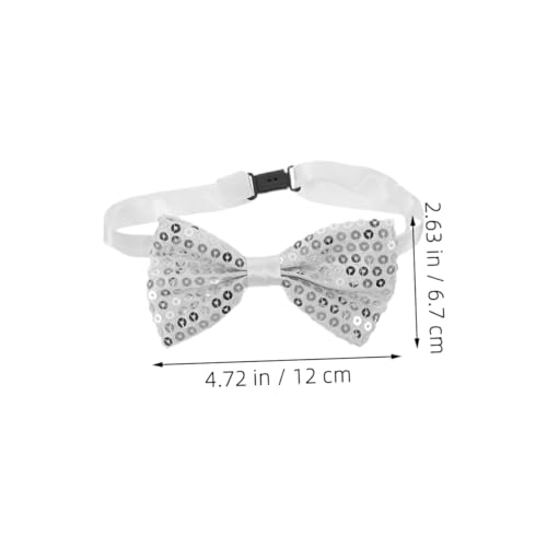 10Pcs Sequin Bow Ties for Boys Adjustable Pre Tied Bowtie for Stage Performances Weddings and Graduations Elegant Solid Color Design for Every Occasion2