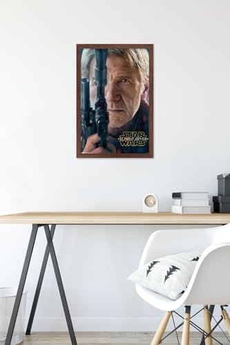 Poster Star Wars finition cadre acajou impression haute qualité