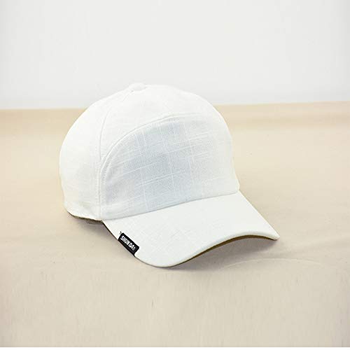 Preisvergleich Produktbild sdssup Leinen Baseballmütze vertiefen Kappe Frühling und Sommer Herrenmütze atmungsaktiv weiß einstellbar 58-64cm