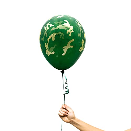 Camo Balloons. Army Party Decorations - Military Going Away Party, Or Welcome Home Celebration - Retirement, Camping Themed Birthday, Or Hunting Party. - 24 Pack -12 Inch Size. Can Use Helium Tank #TOP5