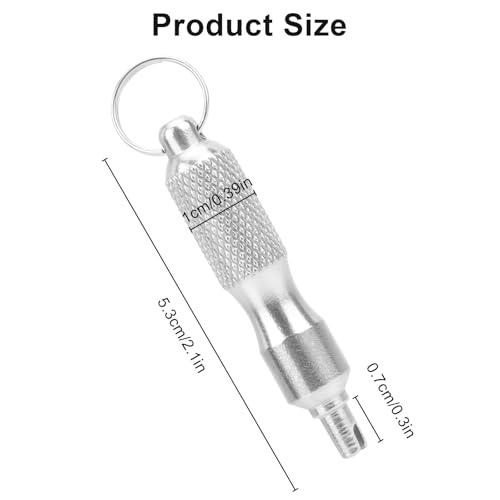 Image of Linkstyle 2PCS Valve Core Removal Tool, Stainless Steel Tire Valve Stem Tool with Knurled Grip, Compact Tire Repair Tool for Car Truck Bike Motorcycle