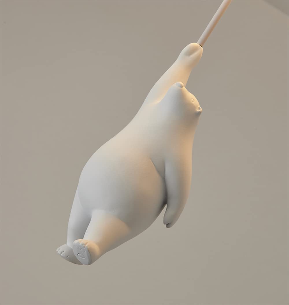 Plafoniera Bambini Bianca Paralume in Vetro Stanza Ragazzi Ragazze Piccolo Orso Camera da Letto Illuminazione Interni Lampadario Luci Sospese Lampada A Sospensione Base G9 Luce Bianca 6000K,A,Ø25CM