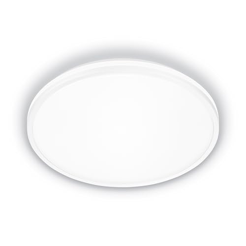 BRILONER - LED Deckenleuchte Effizienzklasse A, Deckenlmape effizient mit 8,5W bei 1800lm, ca. 50.000h Licht, indirektes Licht, Lampe, Wohnzimmerlampe, LED Panel, Küchenlampe, 33 cm, Weiß