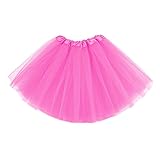 UTTPLL Layered-Toddler-Halloween-Cosplay Tutu Skirts Infant Girls Ballerina Dancing Stretch Classic Tutus Vintage Princess Tulle Dresses Birthday Christmas Rose Red 2-10 Years