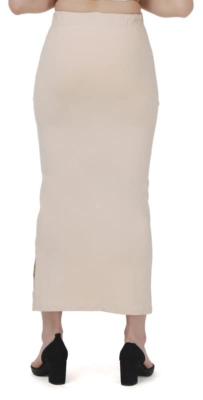 Image of Lycra Blend Cotton Saree Shapewear Petticoat for Women and Girls, Skirts Shapewear Dress for Saree
