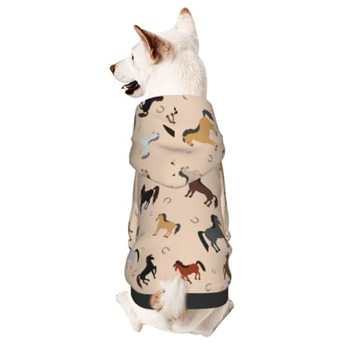 犬服 馬柄 パーカー ペット服 犬の服 犬用 ペット用 小中型犬 洋服 猫服 秋冬 冬服 保温 防寒 防風 柔らかい 暖かい ドッグウェア ペットウェア 脱毛保護 お散歩 お出かけ 可愛い 人気 ファッション おしゃれ
