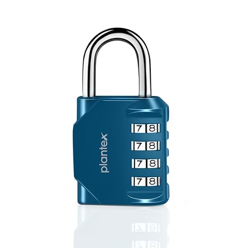 Image of Plantex 4-Digit Code Combination Door Locks /Number Lock /Locks for Luggage Bags for Travel /Portable Luggage Lock /Travel Lock for Briefcase /Laptop Bags - Pack of 1 (Blue)