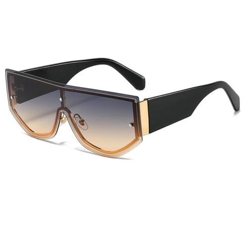 Lunettes de soleil surdimensionnées carrées sans monture légères anti-éblouissement UV400