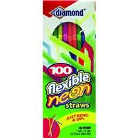 100 pitillos flexibles neón miniatura 1