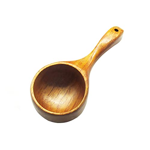 Btyonon Kitchen Scoop Ladle Wood Water Scoop Spoon Wooden Rice Spoon Bath Salt Scoop Kitchen Serving Ladle #TOP3