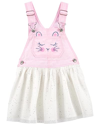 OshKosh B'Gosh Girls' World's Best Overalls, Bunny Jumper, 12M