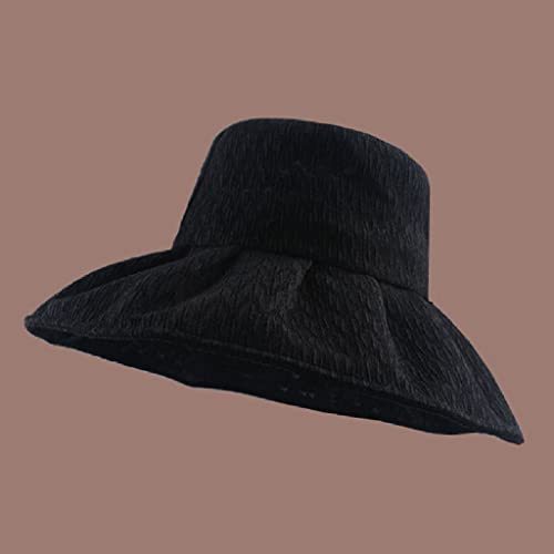 Chapeau de soleil élégant avec finitions plissées et design ajouré respirant