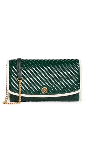 Tory Burch Women's Robinson Patent Puffy Quilted Chain Wallet