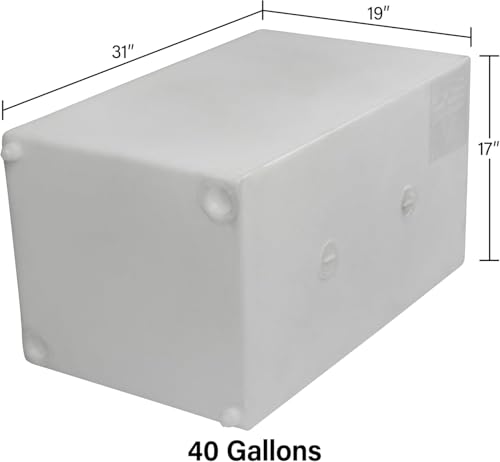 Image of 40 Gallon RV Fresh Water Tank, Potable Water Storage Tank for Drinking, Cooking, Cleaning, Showering, for Campers, Trailers, Motorhomes, RVs, Cube Shape, 31 inch x 19 inch x 17 inch (WT-5550)