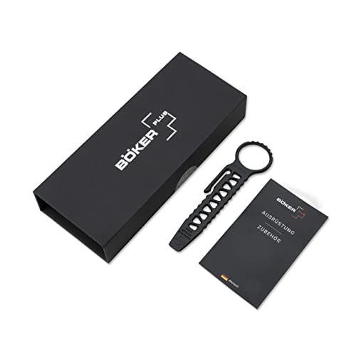 BÖKER PLUS® Tango Bar Mini EDC Hebel-Werkzeug - D2 EDC Schlüsselanhänger mit Clip - Crow-Bar EDC Tool mit Schrauben-Dreher - EDC Pry Bar - Multi Purpose Keychain mit Flaschenöffner