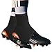 Cndiyald Football Cleat Covers 1 Pair Elastic & Stretchy Non-Slip Football Spats That Keep Sand Out Multi-Purpose Cleat Covers Football Spats Black