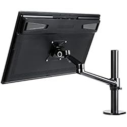 HUION Single Monitor Arm, VESA Desk Monitor Mount – for Monitors Up to 32 Inches and 17.6 lbs, Heavy Duty Fully Adjustable Stand, Computer Monitor Arms with Clamp/Grommet Mounting Base