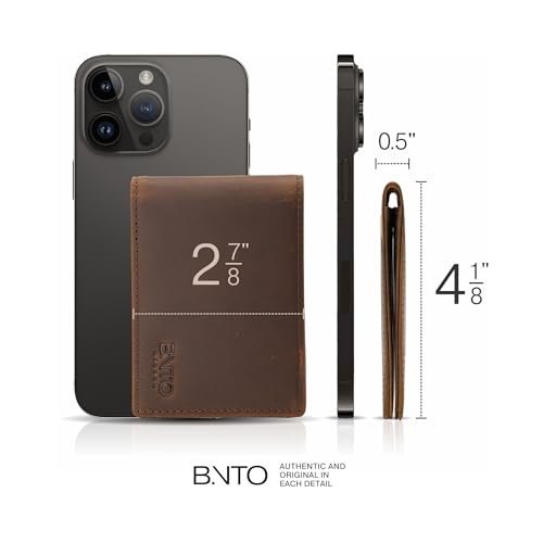 Leather Wallets For Men | A RFID Wallet For Men Designed to Securely Carry Your Essentials. Full-Grain Leather Slim Wallet, Small And Thin Italian Bifold Design (Brown)2