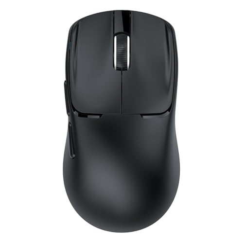RAPIQUE R102 Ultra-Light Wireless Mouse – 53 g Featherweight, Dual Mode Bluetooth 5.1 & 2.4 GHz, Silent Click, Side Buttons, USB‑C Recharge,3-Speed DPI, for Computer/Desktop/MacBook/Windows/PC(Black)