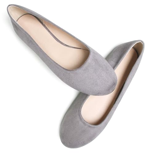 Image of Dear Time Women's Flats Comfortable Slip On Ballet Flats Soft Solid Casual Shoes
