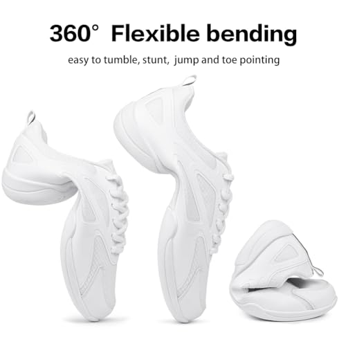 Image of CADIDL Cheer Shoes Women White Cheerleading Dance Shoes