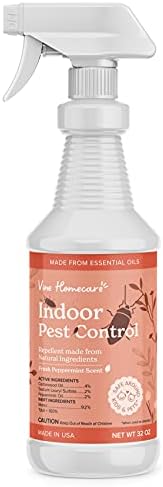 Vine Homecare Indoor Pest Control Spray | 32 Ounce | Repels Moths, Fleas/Ticks, Spiders, Ants & More | Natural, Non-Toxic Formula | Quick, Easy Pest Control | Safe Around Kids & Pets
