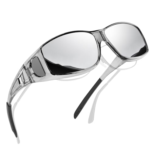 Image of Fit Over Glasses Sunglasses Polarized Men UV400 Sport Shades