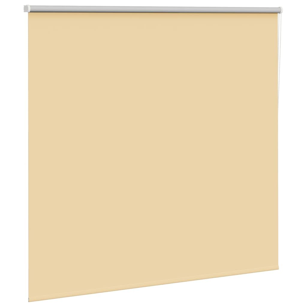 Tenda avvolgibile oscurante, beige, 150 x 150 cm, larghezza del tessuto 146,6 cm, in 100% poliestere, con protezione dalla luce e regolazione del calore, morsetti per spessore del telaio della