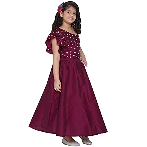 Image of Bitiya By Bhama Girl's Silk Blend Lehenga & Choli