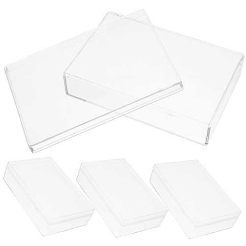 GAROZATION 4pcs Small Plastic Jewelry Boxes Storage Dividers Bead Organizer Box Storage Containers for Jewelry Compact Display