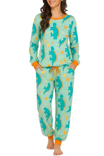 LovinPet LovinPet Pajamas Set Long Sleeve Sleepwear, Unisex 2-Piece Pajama Set, Long-Sleeve Sleep Top and Lounge Pants for Adults