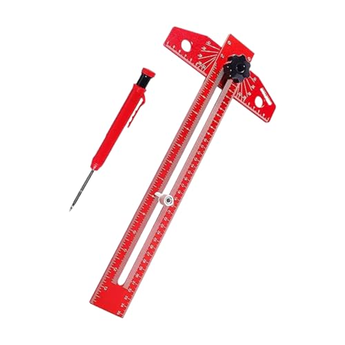 Escuadra para carpintería, líneas de marcado de aleación de aluminio, cuadrado en T, herramienta de medición portátil para ingenieros, trabajadores, artistas