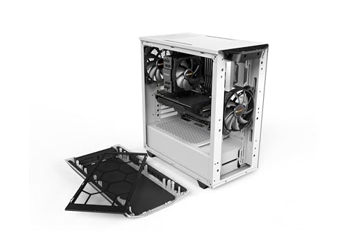Pure Base 500 Window White Case PC con 2 ventole Pure Wings 2 140mm, copertura superiore ottimizzata per silenzio e flusso d'aria, supporto radiatori fino a 360mm - Case PC - Immagine 6
