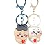 HIEMTASINZA New 2025 Unisex Chiikawa Magnitic Keychains Cute Cartoon Hachiware Doll Pendant Accessories Couple Friends Creative 2Pcs/1Pair Key Ring Jewelry Fashion Trendy Gift For Women And Men