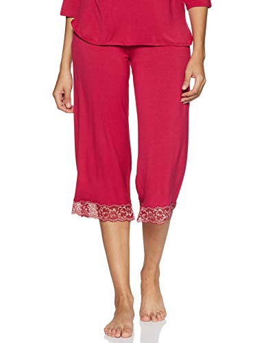 Image of Amante Solid Below Knee Mid Rise Capri Sleep Bottom