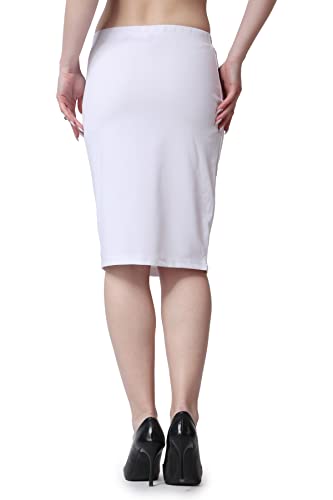 Image of POPWINGS Casual Solid Pencil Skirt for Women || Knee-Length Skirt for Women || Stylish Mini Skirt for Women || Summer Pencil Skirt for Women