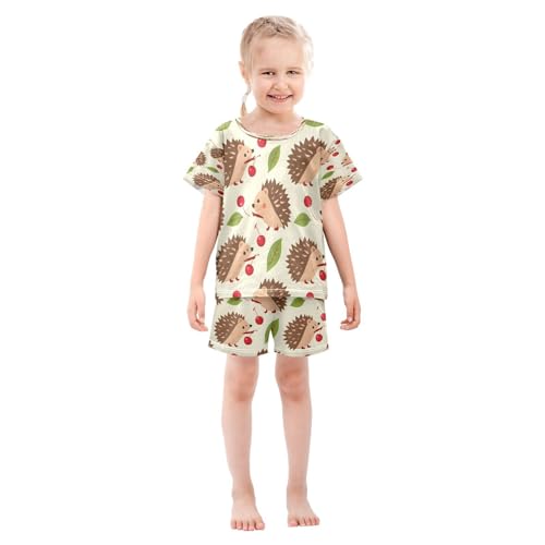 senya Short Sleeve Pajamas Sets Summer Cotton Sleepwear Hedgehog and Cherry3