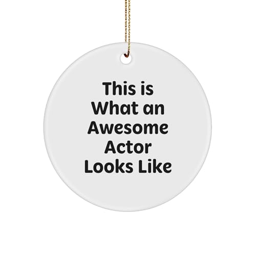 Funny Actor Gifts for Men - This is What an Awesome Actor Looks Like Circle Ornament, Gifts from Friends or Family for Actor