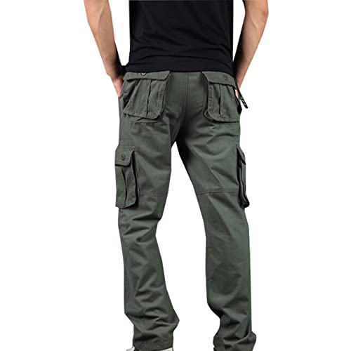 Mens Straight Cargo Trousers Bootcut Military Tactical Battle Bootleg Pants Casual Loose Ripstop Wide Leg Cargo Pants3