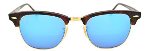 Ray-ban Authentic Clubmaster RB 3016 1145/17 Sand Havana / grey Mirror Blue 51mm2