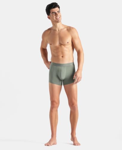 Image of Jockey IC25 Men Tencel Micro Modal Cotton Elastane Stretch Solid Trunk with Natural StayFresh Properties